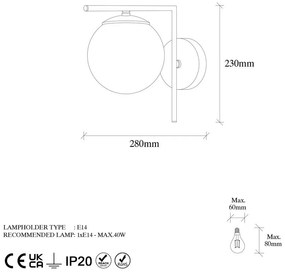 Стенна лампа в златисто ø 15 cm Antique – Opviq lights