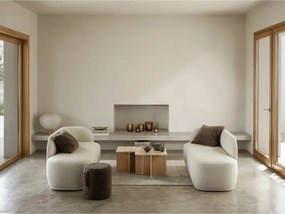 Бяла/в естествен цвят настолна лампа с хартиен абажур (височина 45 cm) Kami – Blomus