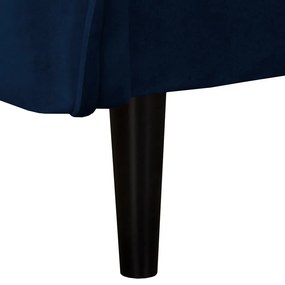 Тъмносиньо кадифено кресло Juli – Ropez