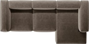 Кафяв ъглов диван (десен ъгъл) Bergamo – Cosmopolitan Design