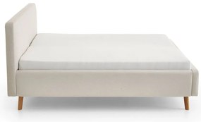 Кремаво единично легло 120x200 cm тапицирано без ламелно дъно Mattis – Meise Möbel