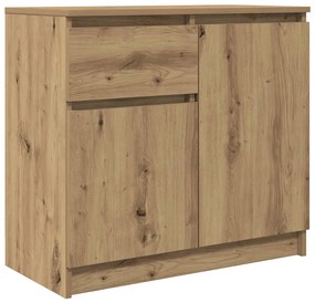 861606 vidaXL Бюфет с чекмеджета, дъб артизан 71x35x65 см Инженерна дървесина