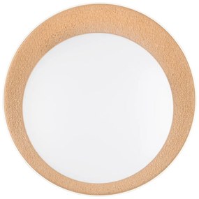 Бяло-светлокафяво LED осветително тяло за таван ø 45 cm Aleta – Trio