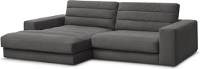 Антрацитен кадифен ъглов диван (ляв ъгъл) Sierra – Bobochic Paris