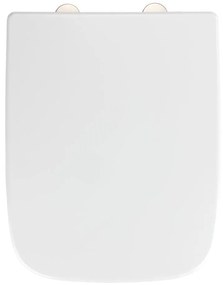WENKO 24334100-Тоалетно седало EXCLUSIVE 46,5x37 cm бяло/сребристо