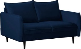 Тъмносин кадифен диван 138 cm Juli – Ropez