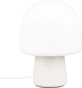 Бяла настолна лампа със стъклен абажур (височина 27 cm) Steen – Trio