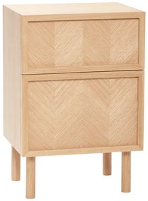 Нощно шкафче от масивен дъб в естествен цвят Herringbone – Hübsch