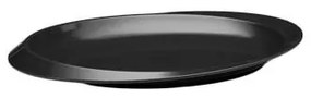 Alkan - Меламиново плато елипсовидно черно 31x47x4см (К-2250)