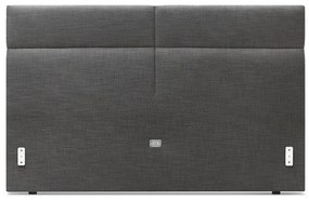 Черно тапицирано двойно легло с решетка 160x200 cm Elyna - Bobochic Paris