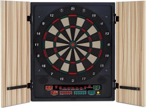 KLARFIT Dartmaster 180, бежов, дартс, автомат за дартс, мек връх, врата