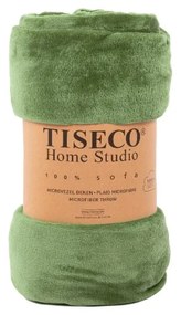 Зелена микро плюшена покривка за единично легло 150x200 cm Cosy - Tiseco Home Studio