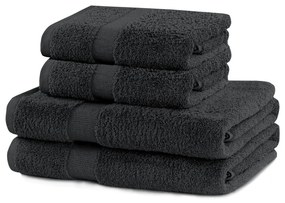 Тъмносиви памучни хавлии и кърпи за баня в комплект от 4 бр. от тери Marina – Restilo