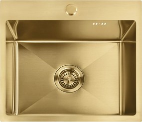 Стоманена мивка Leo 50 BRUSH GOLD