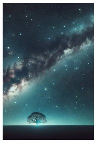 Картина на платно – Дърво на живота и галаксия