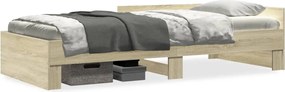 849581 vidaXL Рамка за легло без матрак сонома дъб 90x200 см инженерно дърво