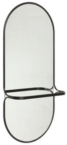 Стенно огледало с рафт 21x102 cm Carry - Hübsch