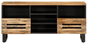 377524 vidaXL ТВ шкаф, 100x34x46 см, грубо мангово дърво масив