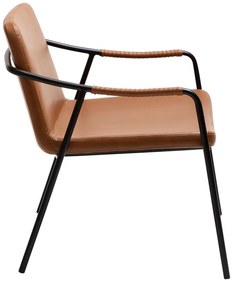 Кафяво кресло от изкуствена кожа Boto – DAN-FORM Denmark