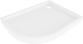 Mexen Flow+ асиметричен полукръгъл поддушов корито десен 100 x 90 cm, бял гланц - 46Q109010RH