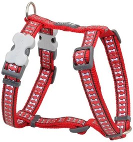 Каишка за Куче Red Dingo Кост Светлоотразителен 46-76 cm Червен