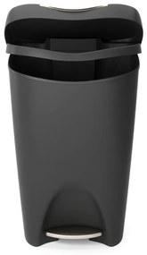 Черно пластмасово кошче за боклук с педал 50 l Brim – Umbra