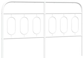 377200 vidaXL Метална табла за глава, бяла, 150 см