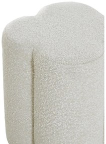 Кремава табуретка от плат букле Nalani – Light &amp; Living