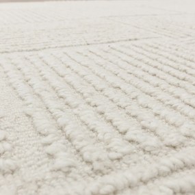 Ръчно изработен вълнен килим в цвят слонова кост 200x290 cm Zennith Grid – Asiatic Carpets