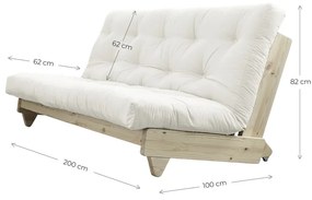 Променлив диван Естествен Прозрачен/петролен Fresh - Karup Design