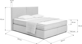 Синьо боксспринг легло 180x200 cm Olia Bold – Bonami Selection