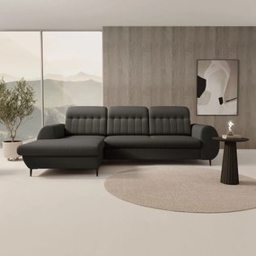 Ъглов диван Blanc-Тъмносив-Ляво