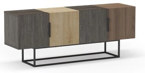 Масичка за телевизор в дъбов декор в естествено кафяво 140x55 cm Titan - Marckeric