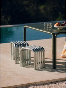 Градински стол метален в сребрист цвят Nokk – noo.ma