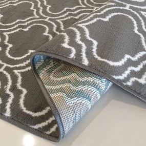 Сив скандинавски килим с бял модел Ширина: 80 см | Дължина: 150 см