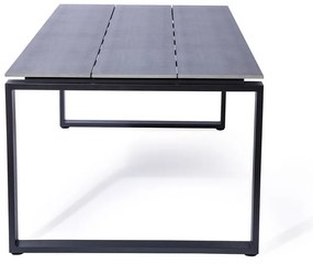 Комплект от 4 ратанови стола за хранене Gabriela и черна маса Strong - Bonami Essentials