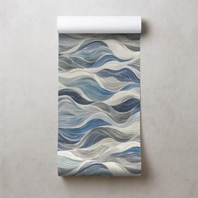 Тапет – Сини вълни на сив фон