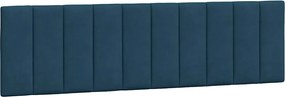 374685 vidaXL Мека табла за легло Hanko, синя, 180 см, кадифе