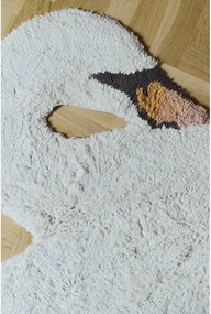 Кремав ръчно изработен памучен детски килим подходящ за пране 100x120 cm Swan – Lorena Canals
