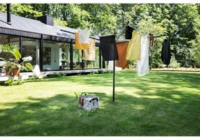 Външен простор Brabantia Lift-O-Matic 1003464, 50 м, Регулируема височина, Метален шиш за вкопаване, Резистентен на корозия, Черен