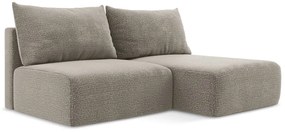 Бежов разтегателен ъглов диван с място за съхранение (десен ъгъл) Kalena – Makamii