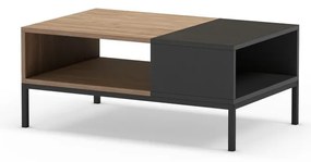 Черна и естествена цвят масичка за кафе 56x90 cm Cailin – Marckeric