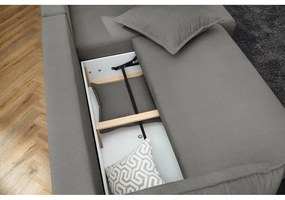 Светлосив разтегателен диван Nessa - Bobochic Paris