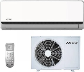 Инверторен климатик Ayco 24FP40BW, 24000 BTU, A++/A+, До 55 m2, Самопочистване, Самодиагностика, Автоматичен рестарт, Бял
