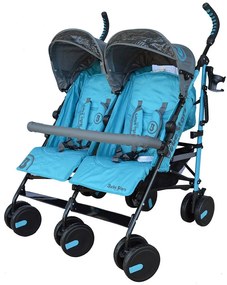 Детска количка Twin Lux Bebe Stars-Blue