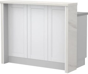 Бар Пейка Tahoma-Length: 120 cm-White matte-White Marble