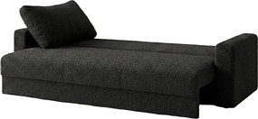 Диван Kleio Триместен-215φ 80β εκ.-Μαύρο