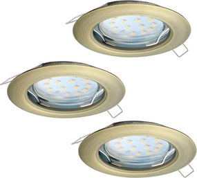 Eglo 94238 - Комплект от 3 LED вградени осветителни тела PENETO 3xGU10-LED/3W/230V