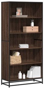 3300859 vidaXL Библиотека, кафяв дъб, 80,5x35x170,5 см, инженерно дърво