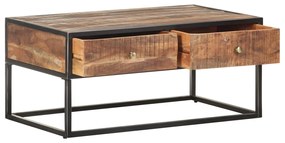 320912 vidaXL Маса за кафе, 90x50x40 см, грубо акациево дърво